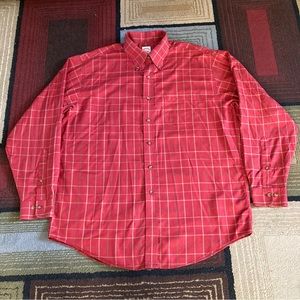 Brooks Brothers 1818 Red Checkered Button Down The Original Polo Shirt Men Sz L